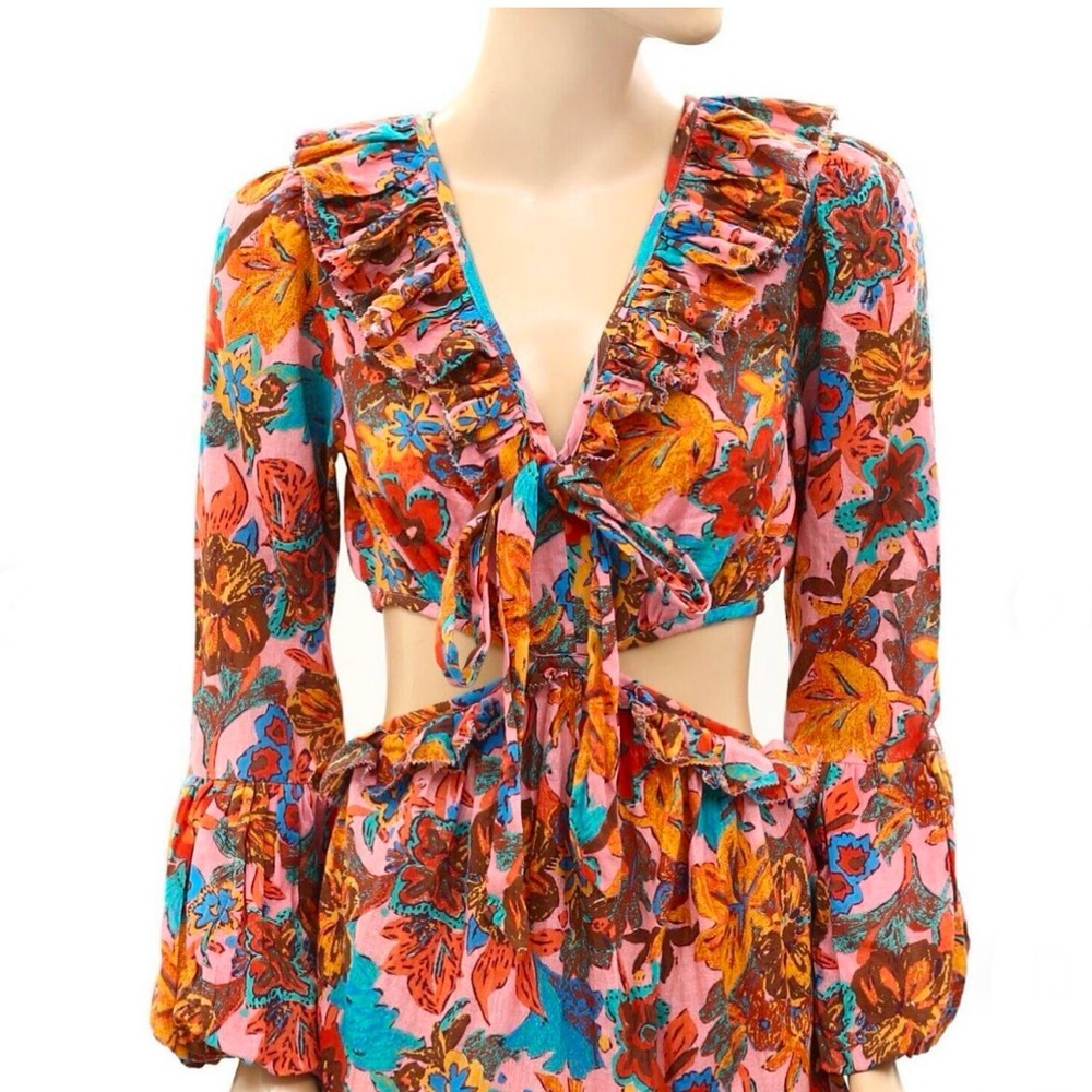 Floral Ruffle Crop Top - Picture 12 of 16